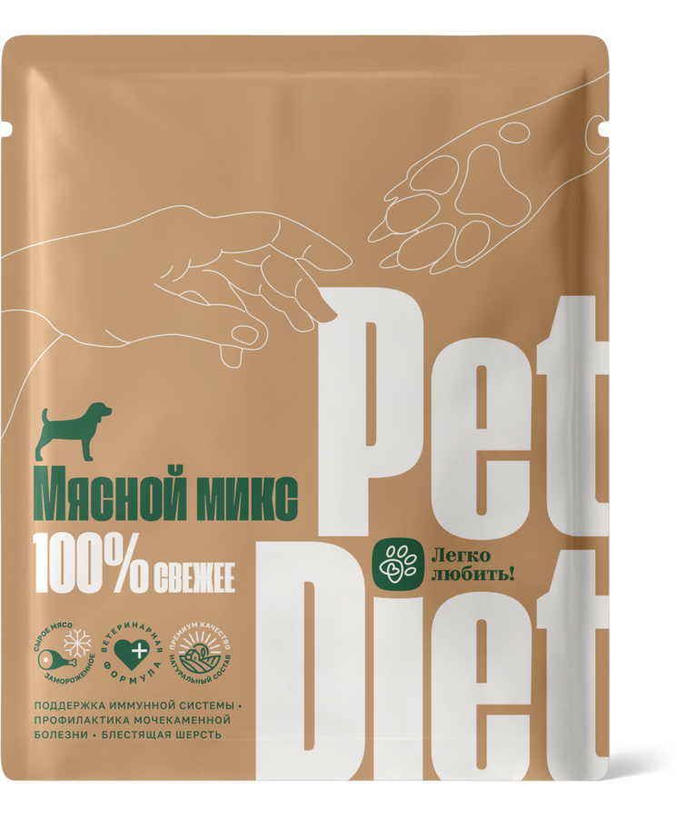 мясной микс с углеводами для собак