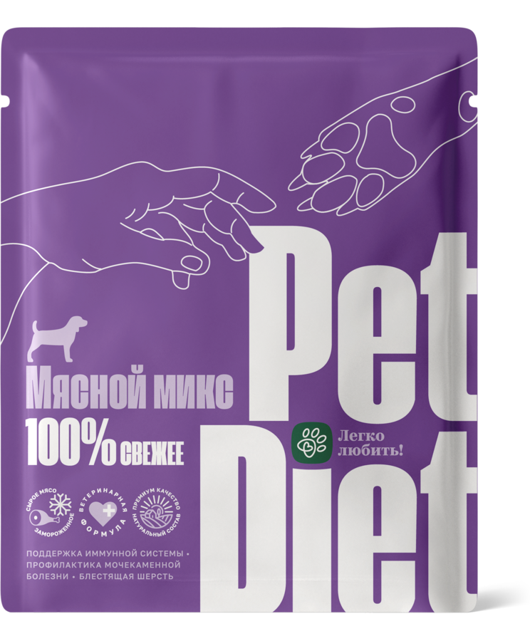 мясной микс с субпродуктами для собак